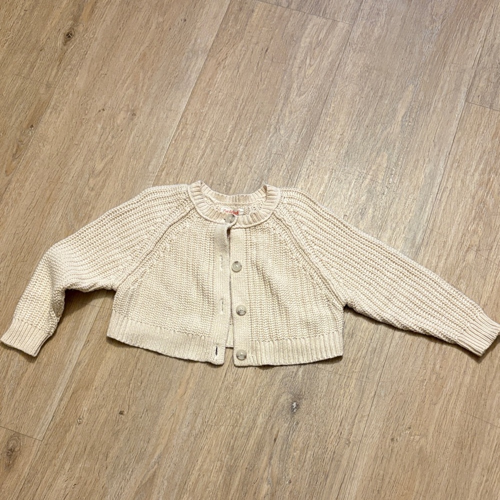 Cat & Jack Cream Button-Up Cardigan